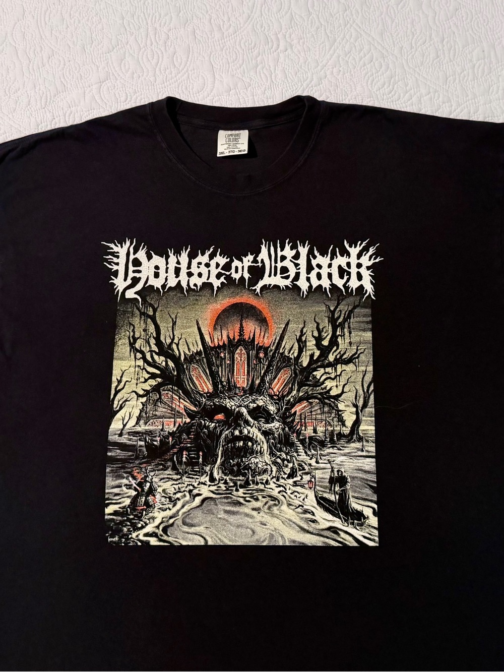 House Of Black | Graphic T Shirt | Comfort Colors Heavyweight | Black | Size 3XL